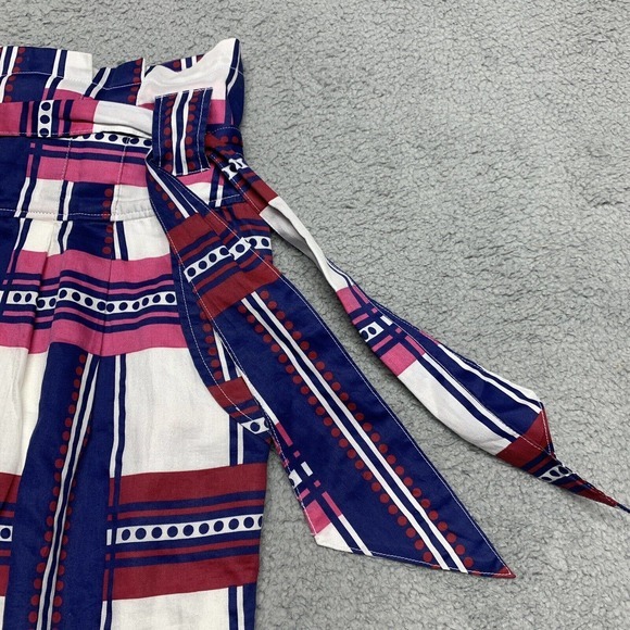 TULLE Skirt Medium Pencil Tulip High Waisted Plaid Belted Pleated Pockets - Picture 8 of 15